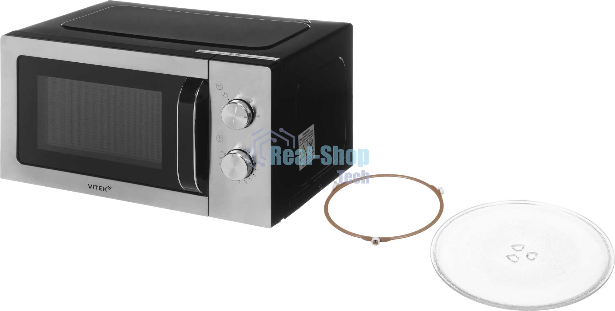 Микроволновая печь Vitek VT-MW1420 черный, 20 л, 700 Вт, переключатели — поворотный механизм