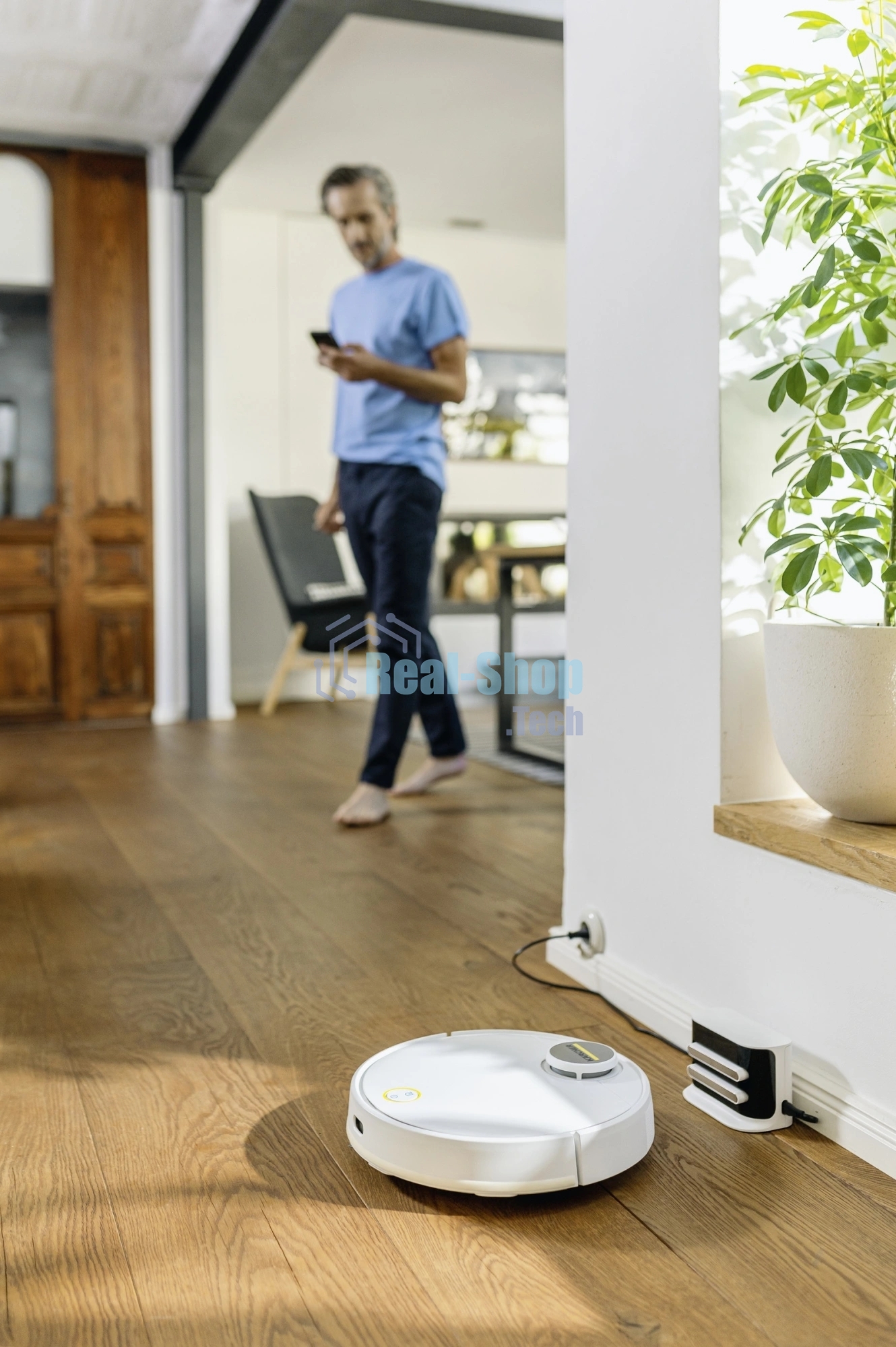 Робот-пылесос Karcher RCV 3 белый, 3200 мAч Li-Ion, уборка сухая/влажная, пылесборник контейнер 0.5 л