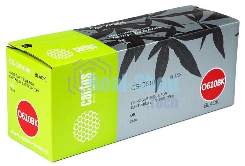 Картридж лазерный Cactus CS-O610BK черный (8000 стр.) для Oki C610 series