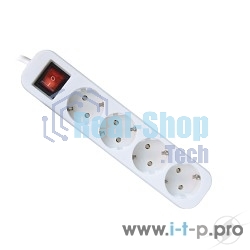 Удлинитель Defender S418 белый 1.8 м, 4 розетки 