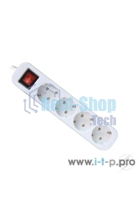 Удлинитель Defender S418 белый 1.8 м, 4 розетки 
