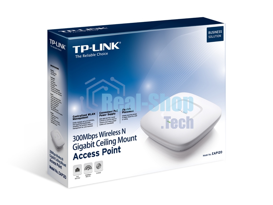 Беспроводная потолочная точка доступа серии N TP-Link SMB EAP115 скорость до 300 Мбит/с