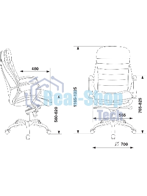 Кресло Бюрократ T-9950/BLACK-PU черный, экокожа