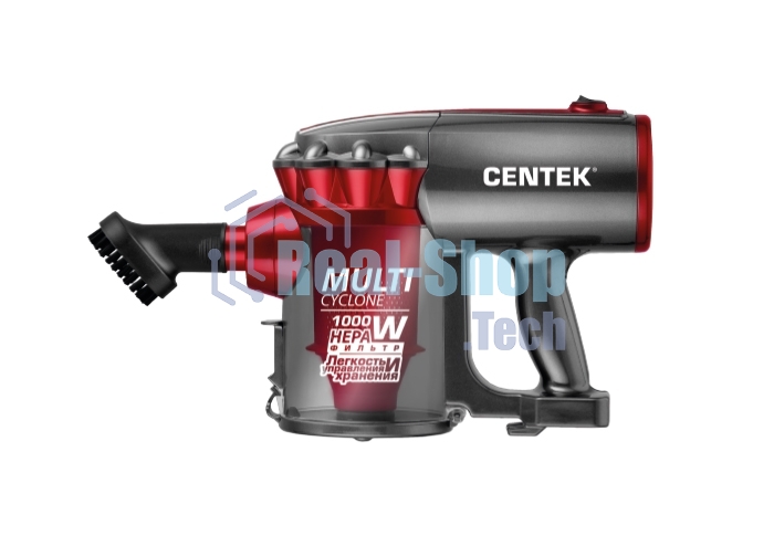 Пылесос вертикальный Centek CT-2561 красный/черный, питание от сети, 150 Вт, уборка сухая, пылесборник 0.5 л
