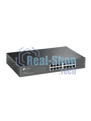 Коммутатор сетевой TP-Link SMB TL-SG1016DE 16-Port Gigabit Easy Smart Switch, 16 10/100/1000Mbps RJ45 ports, MTU/Port/Tag-based VLAN, QoS, IGMP Snooping