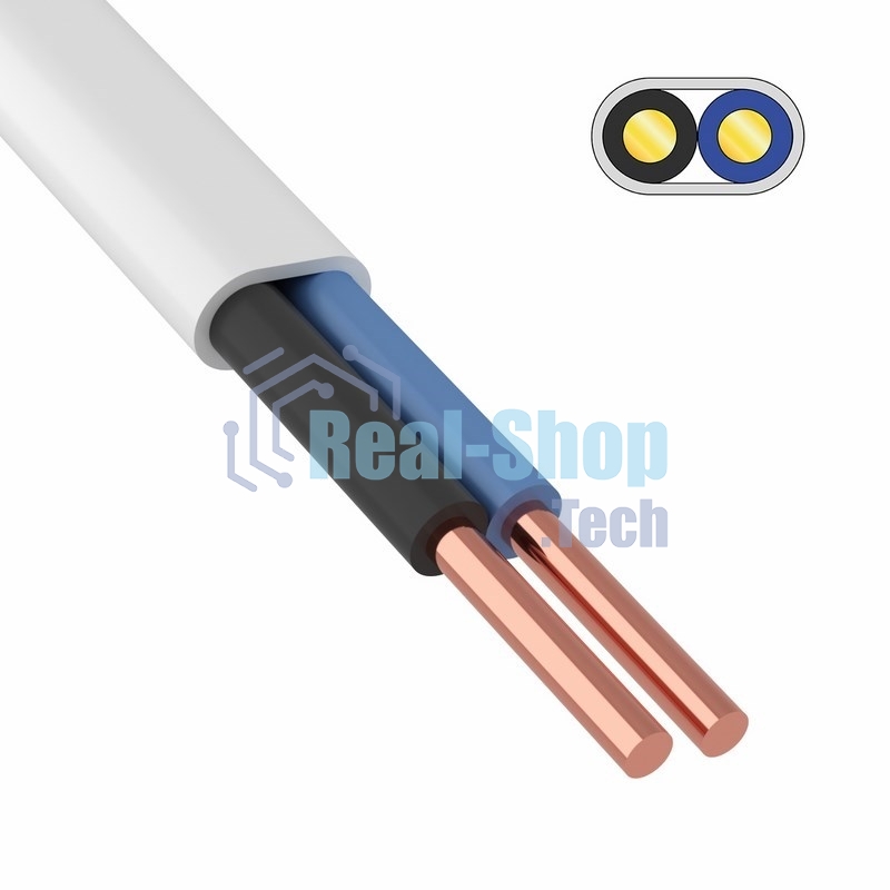 Провод ПБВВ/ПУСП 2x1,5 мм², 100 м ГОСТ 26445-85, ТУ 3551-021-38229892-2017