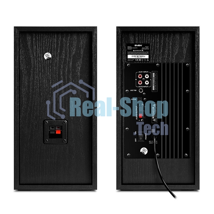 Акустическая система 2.0 SVEN MC-20, черный, мощность 2x45Вт (RMS), FM-тюнер, USB/microSD, дисплей, пульт ДУ, Bluetooth, Optical SVEN MC-20, черный, акустическая система 2.0, мощность 2x45Вт (RMS), FM-тюнер, USB/microSD, дисплей, пульт ДУ, Bluetooth, Opti