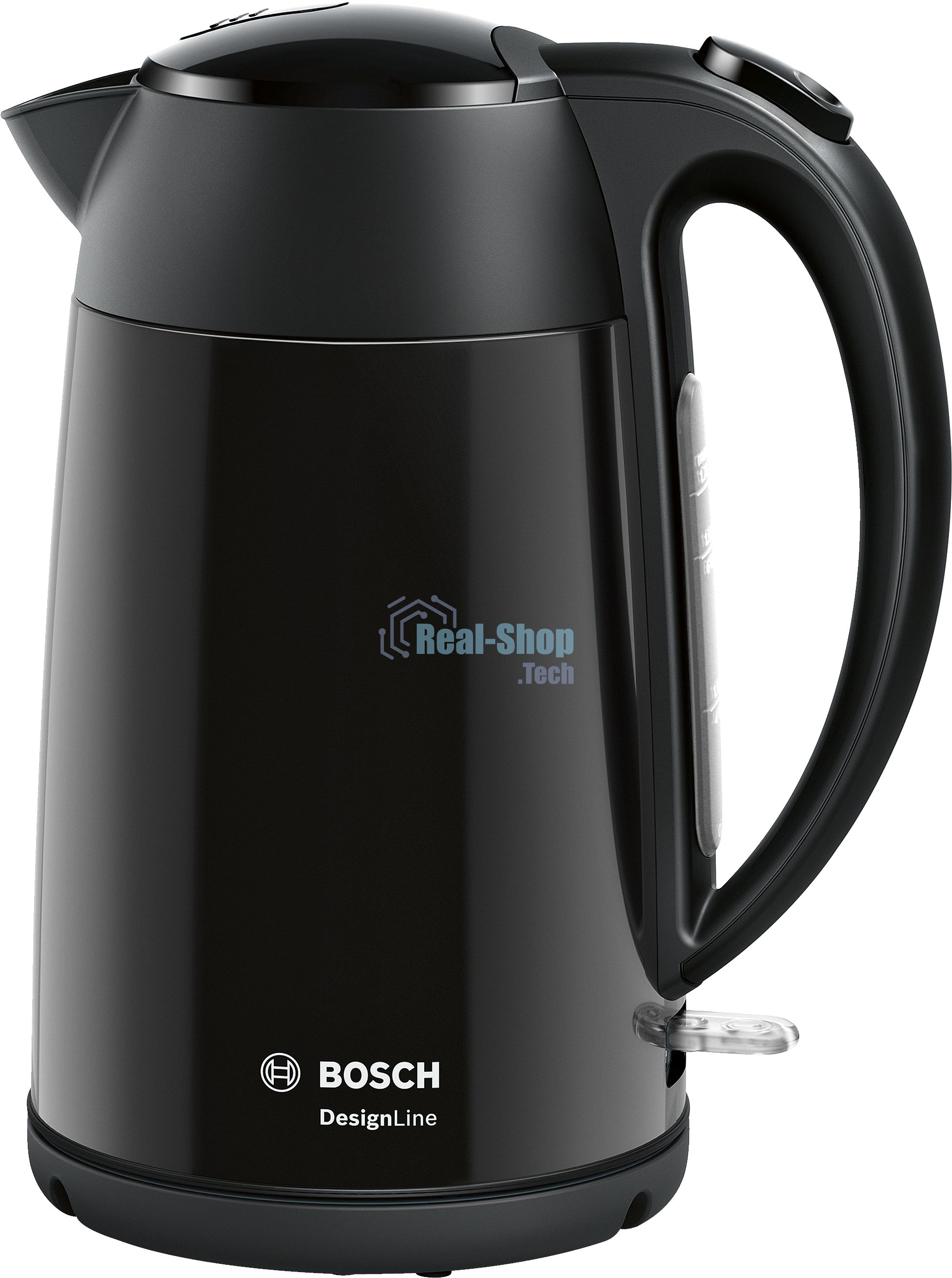 Чайник электрический Bosch TWK3P423 1.7л. 2400Вт черный (корпус: нержавеющая сталь)