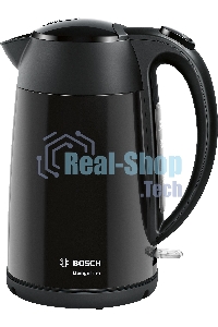 Чайник электрический Bosch TWK3P423 1.7л. 2400Вт черный (корпус: нержавеющая сталь)