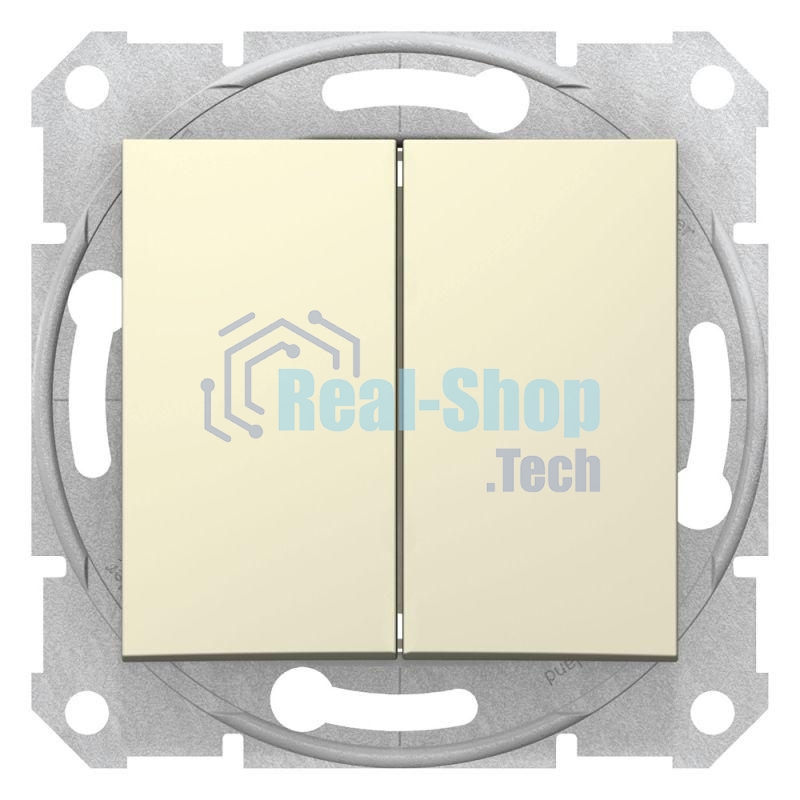 Механизм выключателя 2-кл. СП Sedna 10А IP20 беж. SchE SDN0300147