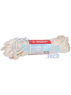 Веревка Зубр 50205 капроновая, d=5,0 мм, 20 м, 270 кгс, 9 ктекс