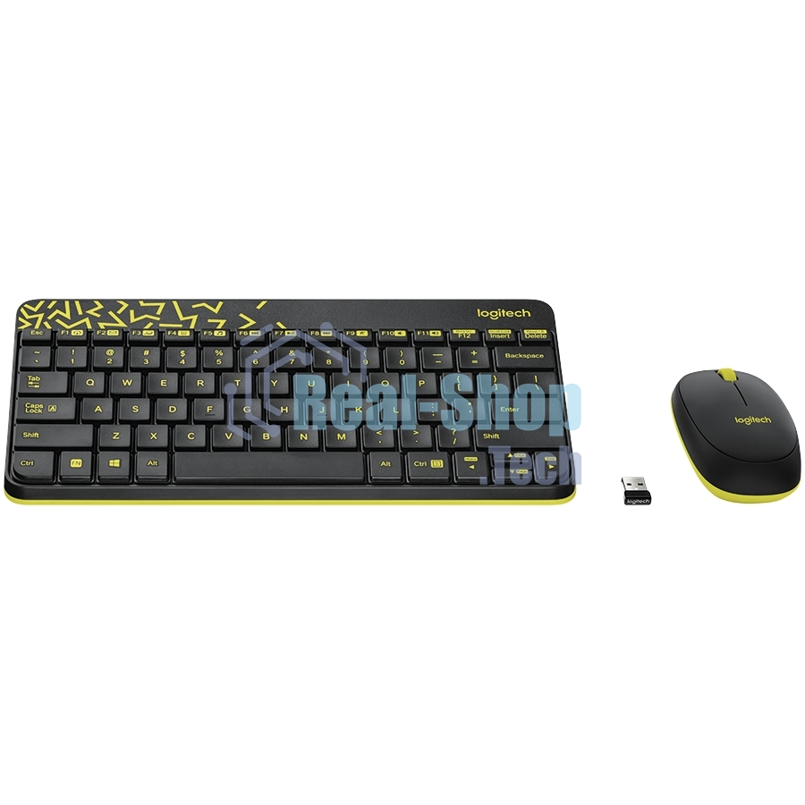 Комплект клавиатура + мышь Logitech Wireless Desktop MK240 Nano черный Retail Combo