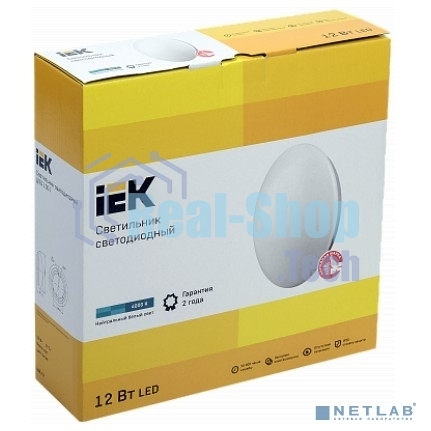Светильник светодиодный ДПБ 1001 12Вт 4000K IP20 круг бел. ИЭК LDPB0-1001-12-4000-K01