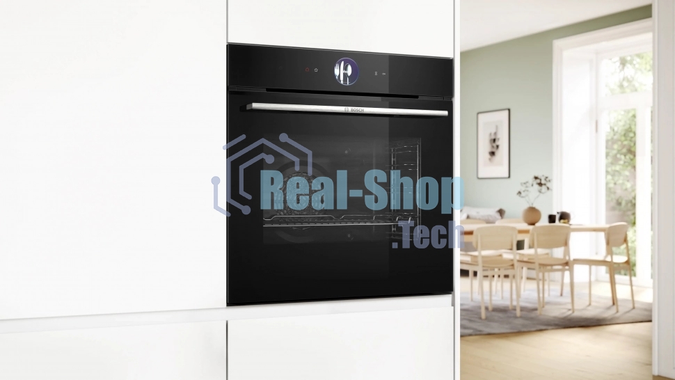 Встраиваемый духовой шкаф электрический Bosch HBG7764B1 черный