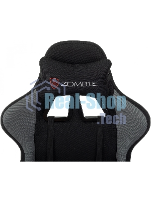 Кресло Zombie Shadow черный/серый, ткань, подставка для ног