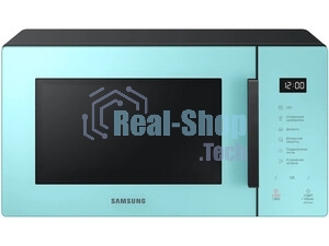 Микроволновая печь Samsung MG23T5018AN/BW голубой, 23 л, 800 Вт, переключатели - сенсор