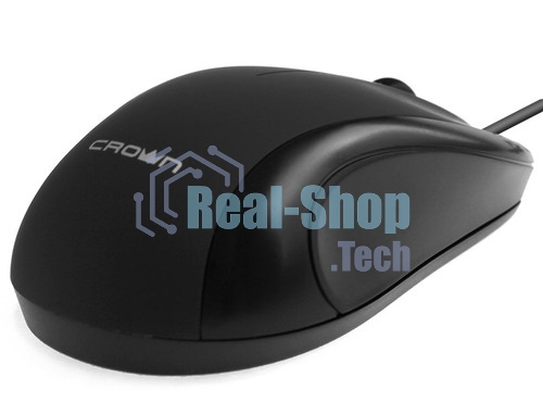 Мышь проводная Crown CMM-128 черный, 1000 dpi, USB, кнопки - 2