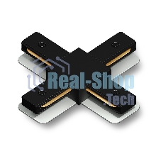 GL7172 BK черный матовый коннектор Х-образный для однофазного шинопровода Standard 220V NEW 105*105*20