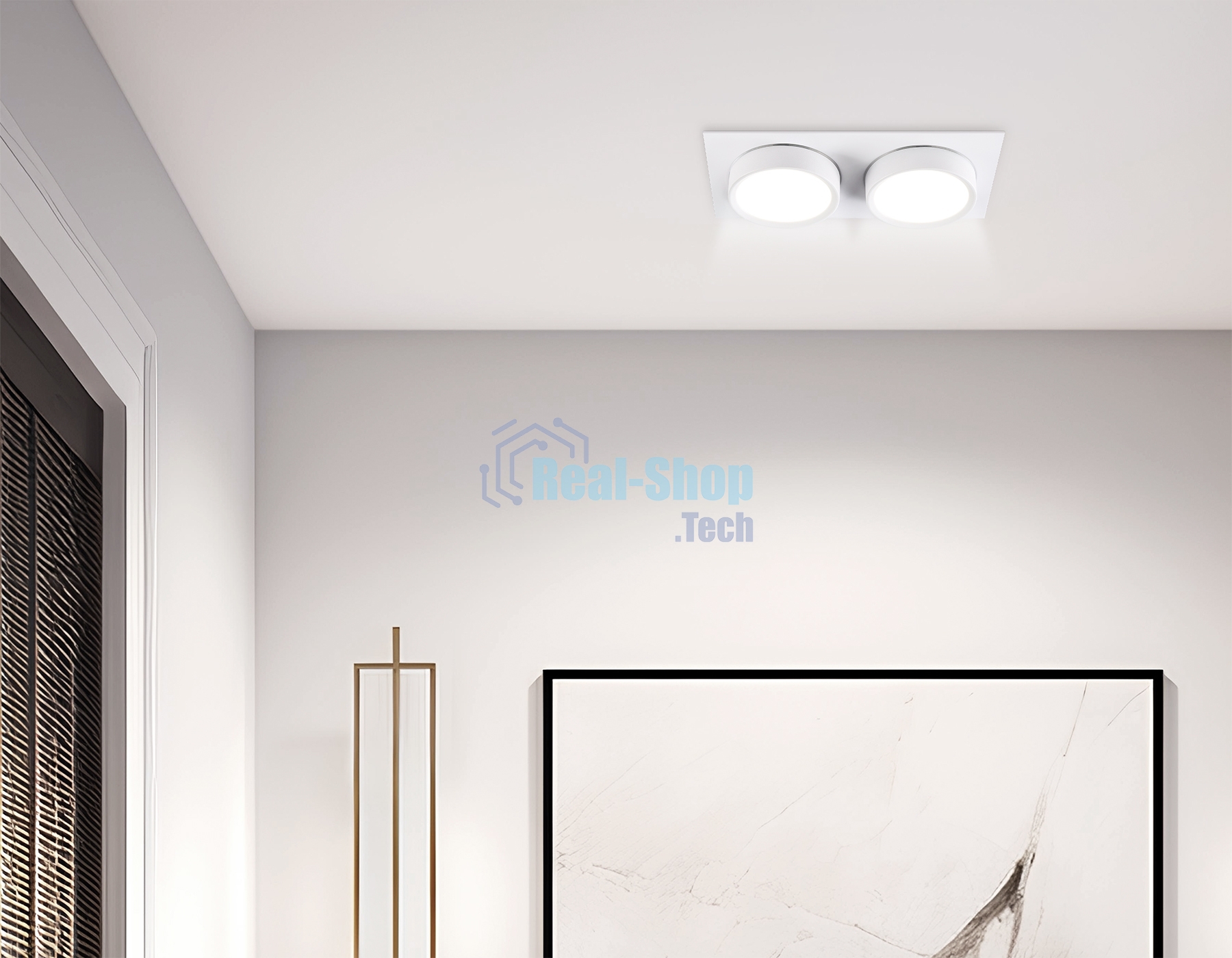 Светильник Ambrella light TN6741/2 WH белый IP44 GX53/2 210*110*57
