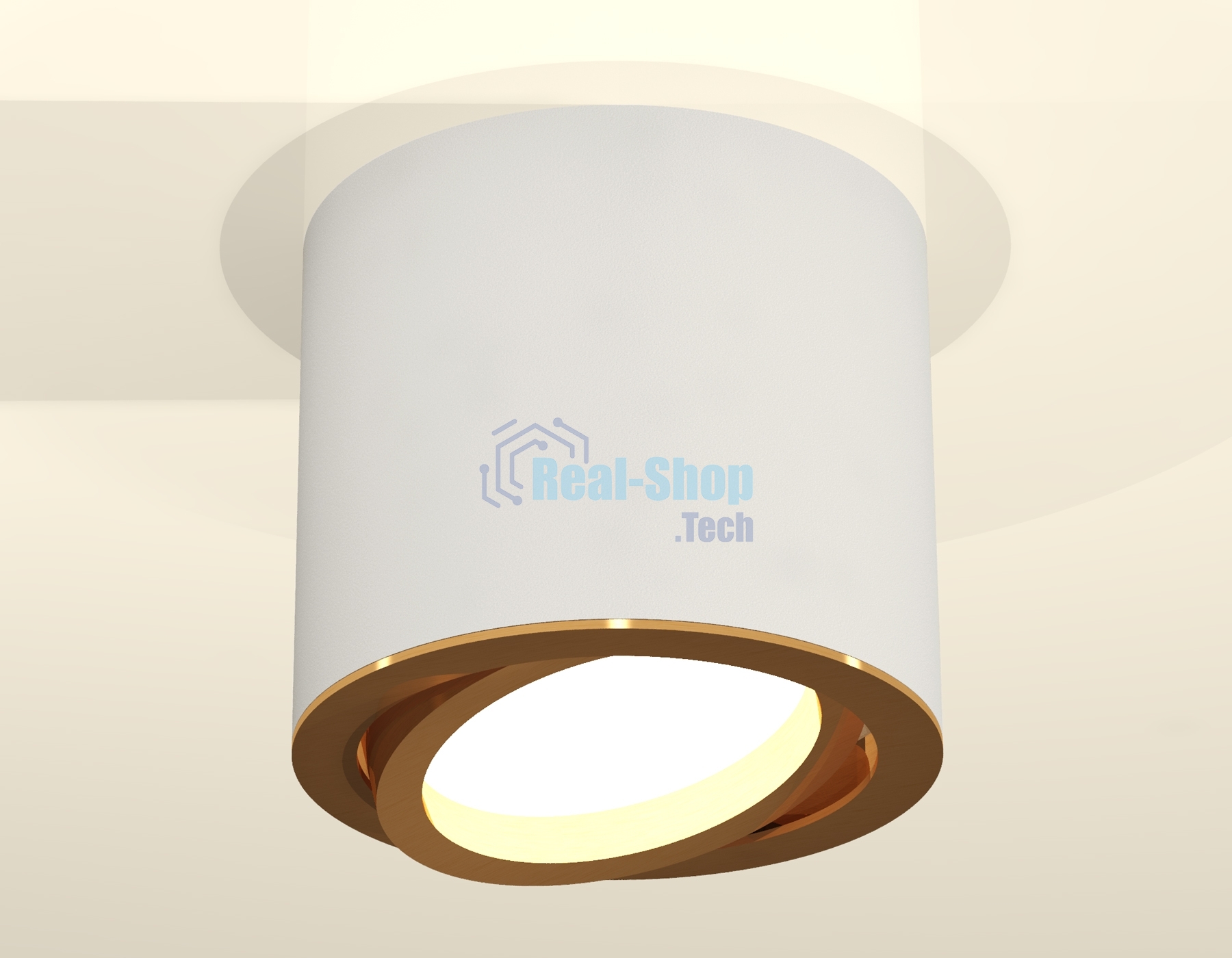 Светильник Ambrella Light XS7401004 SWH/PYG белый песок/золото желтое полированное MR16 GU5.3 (C7401, N7004)