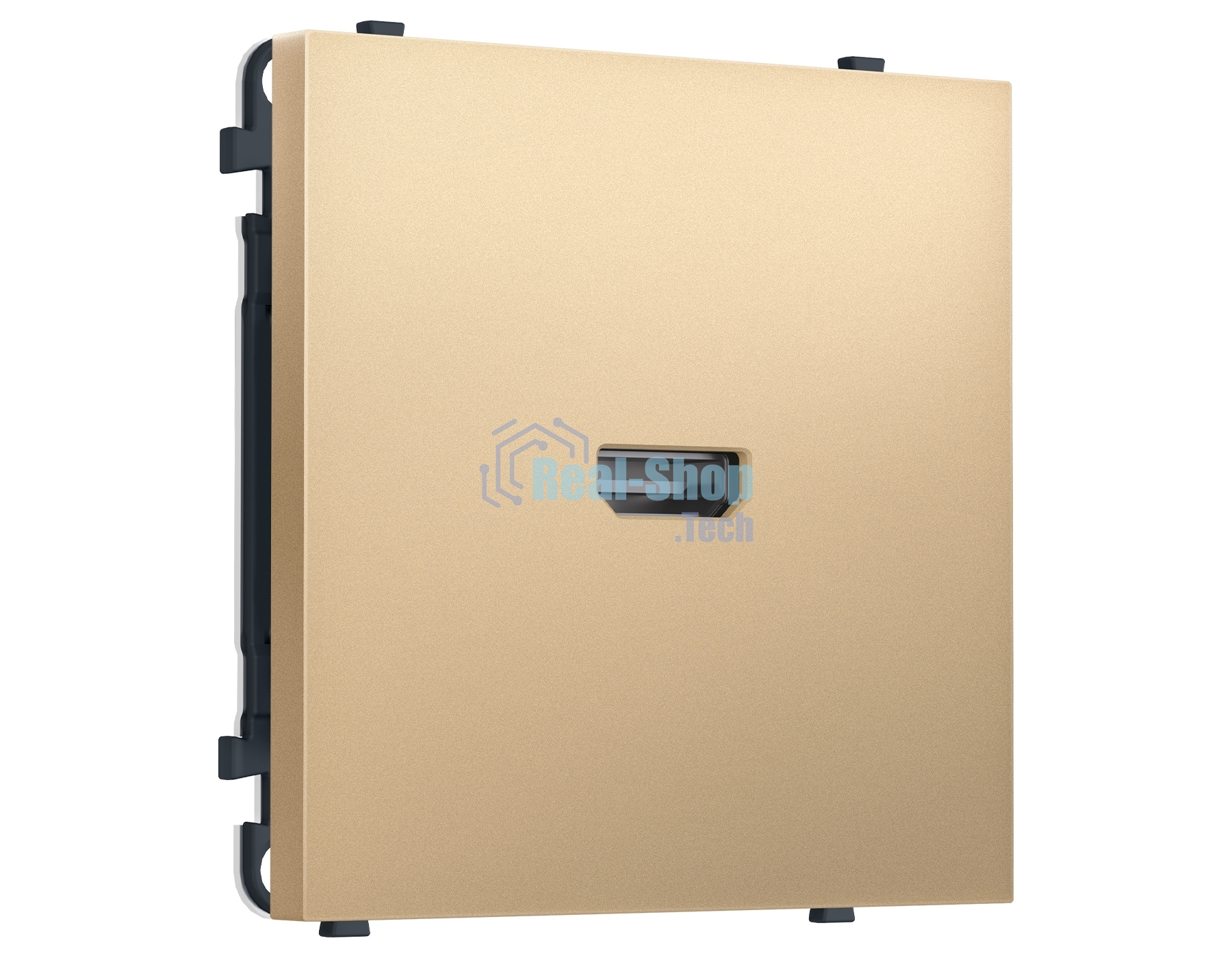 Комплект механизма розетки HDMI 2.1 SIGMA Золото Мягкое касание 30V/900MS 4K-120HZ 8K-60Hz QUANT PRO (SP8940, PR223)