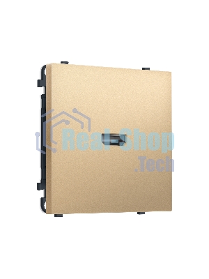 Комплект механизма розетки HDMI 2.1 SIGMA Золото Мягкое касание 30V/900MS 4K-120HZ 8K-60Hz QUANT PRO (SP8940, PR223)