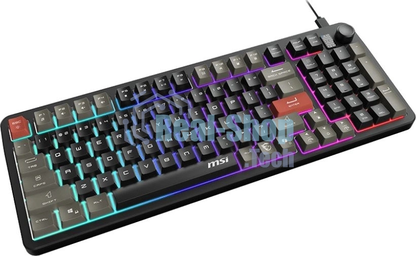 Клавиатура MSI GK110 черный/серый USB for gamer LED (S11-04RU258-HH9)