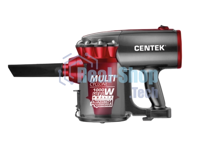 Пылесос вертикальный Centek CT-2561 красный/черный, питание от сети, 150 Вт, уборка сухая, пылесборник 0.5 л