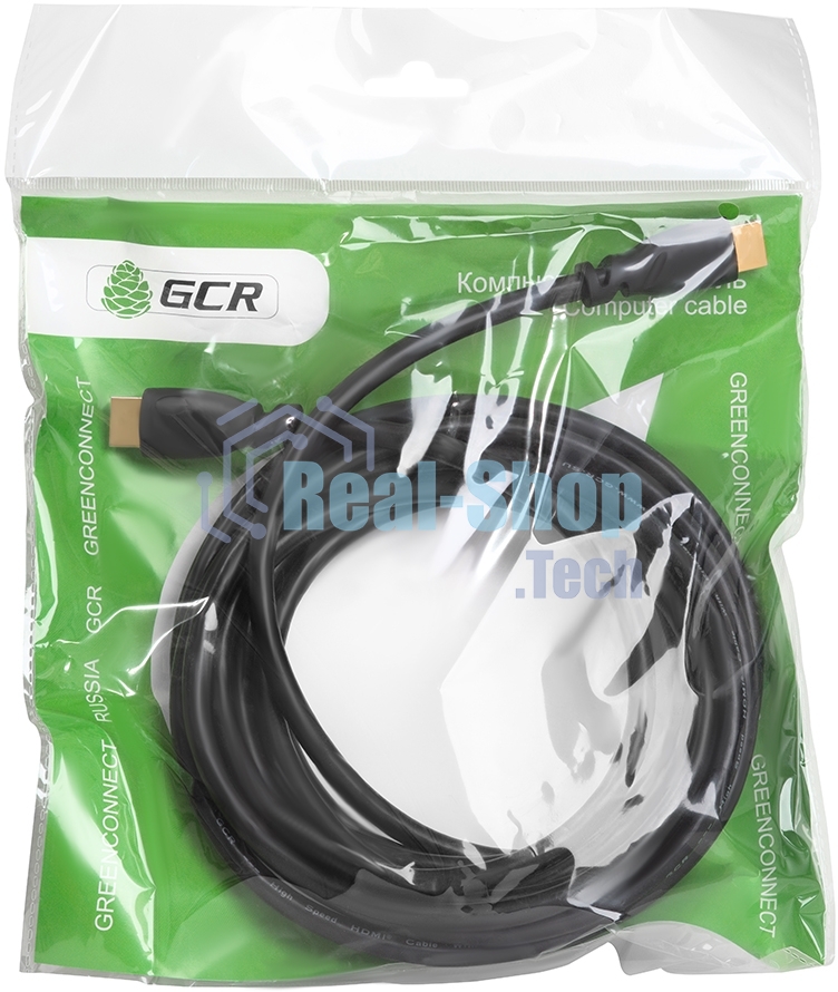 Кабель Greenconnect 1.5m HDMI 1.4, OD7.3мм, 30/30 AWG, позолоченные контакты, Ethernet 10.2 Гбит/с, 3D, 4K, экран Greenconnect Кабель 1.5m HDMI 1.4, OD7.3мм, 30/30 AWG, позолоченные контакты, Ethernet 10.2 Гбит/с, 3D, 4K, экран