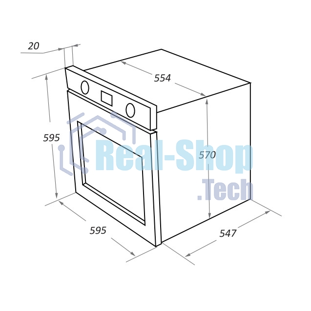 Электрический духовой шкаф Maunfeld EOEM.769W, встраиваемый