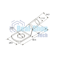 Наконечник Rexant ТМЛ 50–12–11 (50 мм² - Ø 12 мм) ГОСТ 7386-80 (в упак. 5 шт.)