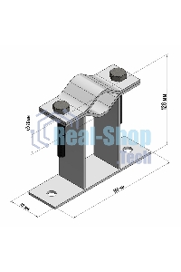 Кронштейн для мачт плоский Rexant 100 мм П-образный