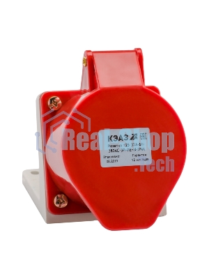 Розетка 125 32А 380В AC 3P+PE+N 6ч для монтажа на поверхность IP44 КЭАЗ 222757
