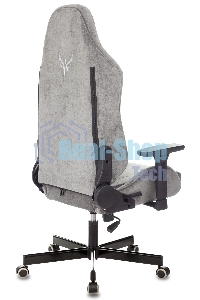 Кресло игровое Бюрократ Knight N1 Fabric серый Light-19 с подголов. крестовина металл