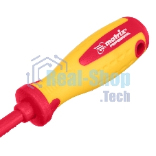 Отвертка Matrix Insulated, SL3,0 x 80 мм, CrMo, до 1000 В, двухкомп. рукоятка