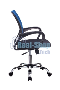 Кресло компьютерное Бюрократ CH-695N/SL/BL/TW-11 спинка сетка синий TW-05, сиденье черный TW-11, крестовина хром