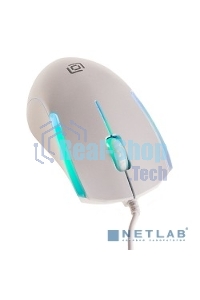 Мышь проводная Oklick 245M белый, 1000 dpi, USB, кнопки - 3