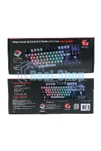 Клавиатура проводная механическая Gembird KB-G600, 87кл, Rainbow, красн.свитчи, 1.8м, черная