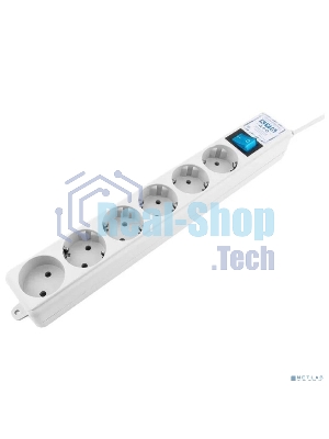 Сетевой фильтр Powercube SPL(5+1)-16B-P-3М-WHITE 3 м, 6 розеток, белый, коробка