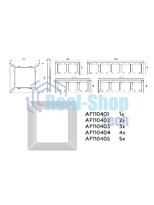 Рамка ALFA Line (Серебро глянец) 5-ая AF110405