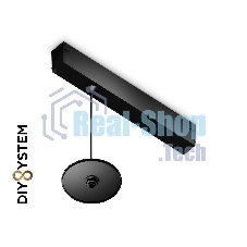 Крепеж трековый подвесной для корпуса DIY D85mm 240*42*25 H1500 BK черный