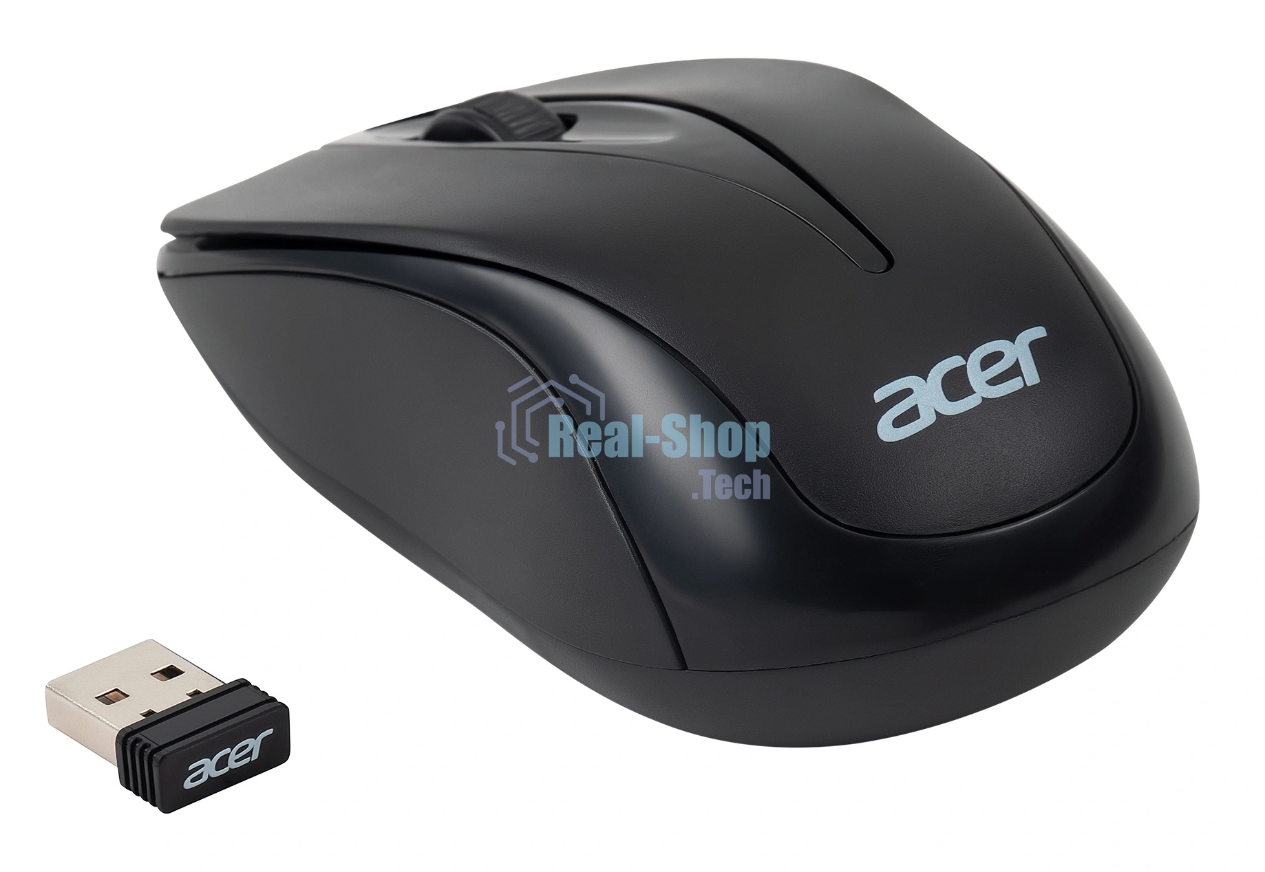 Мышь беспроводная Acer OMR131 черный, 1000 dpi, радиоканал, USB, кнопки - 3