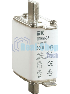 Вставка плавкая ППНИ-33 80А габарит 00 ИЭК DPP10-080