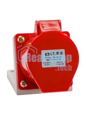 Розетка 124 32А 380В AC 3P+PE 6ч для монтажа на поверхность IP44 КЭАЗ 222756
