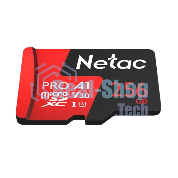 Флеш Карта MicroSD card Netac P500 Extreme Pro 256Gb, retail version w/SD adapter