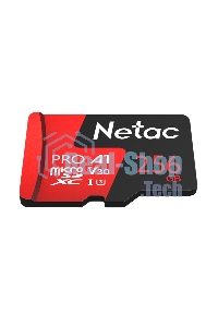 Флеш Карта MicroSD card Netac P500 Extreme Pro 256Gb, retail version w/SD adapter
