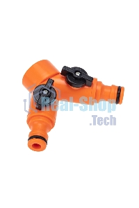 Разветвитель 2-х канальный на кран 3/4-1/2 дюйма Четыре Сезона