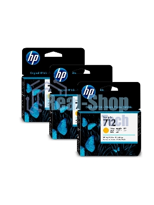 Картридж струйный HP 712 3ED79A желтый x3упак. (29мл) для HP DJ Т230/630