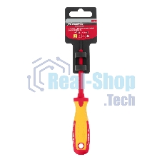 Отвертка Matrix Insulated, SL3,0 x 80 мм, CrMo, до 1000 В, двухкомп. рукоятка