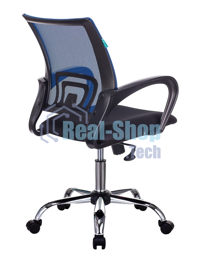 Кресло компьютерное Бюрократ CH-695N/SL/BL/TW-11 спинка сетка синий TW-05, сиденье черный TW-11, крестовина хром